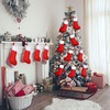 image:imageSumind 100 Pcs Christmas Felt Stockings 15 InchRed with White TrimRed With White Trim