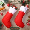 image:imageSumind 100 Pcs Christmas Felt Stockings 15 InchRed with White TrimRed With White Trim