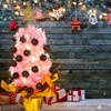 image:imageSumind 24 Mini Christmas Tree with LED Lights Red Ball RedBlack pink