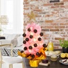 image:imageSumind 24 Mini Christmas Tree with LED Lights Red Ball RedBlack pink