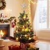image:imageSumind 24 Mini Christmas Tree with LED Lights Red Ball RedCoffee Color