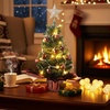 image:imageSumind 24 Mini Christmas Tree with LED Lights Red Ball RedCoffee Color
