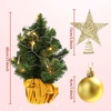 image:imageSumind 24 Mini Christmas Tree with LED Lights Red Ball RedGold