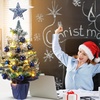 image:imageSumind 24 Mini Christmas Tree with LED Lights Red Ball RedNavy Blue