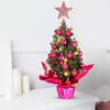 image:imageSumind 24 Mini Christmas Tree with LED Lights Red Ball RedPeach Red
