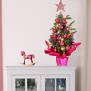 image:imageSumind 24 Mini Christmas Tree with LED Lights Red Ball RedPeach Red