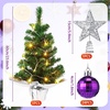 image:imageSumind 24 Mini Christmas Tree with LED Lights Red Ball RedPurple