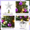 image:imageSumind 24 Mini Christmas Tree with LED Lights Red Ball RedPurple