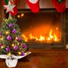 image:imageSumind 24 Mini Christmas Tree with LED Lights Red Ball RedPurple