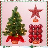 image:imageSumind 24 Mini Christmas Tree with LED Lights Red Ball RedRed