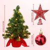 image:imageSumind 24 Mini Christmas Tree with LED Lights Red Ball RedRed