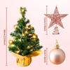 image:imageSumind 24 Mini Christmas Tree with LED Lights Red Ball RedRose Gold