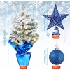 image:imageSumind 24 Mini Christmas Tree with LED Lights Red Ball RedRoyal Blue