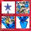 image:imageSumind 24 Mini Christmas Tree with LED Lights Red Ball RedRoyal Blue