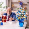 image:imageSumind 24 Mini Christmas Tree with LED Lights Red Ball RedRoyal Blue