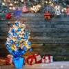 image:imageSumind 24 Mini Christmas Tree with LED Lights Red Ball RedRoyal Blue