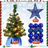 image:imageSumind 24 Mini Christmas Tree with LED Lights Red Ball RedSapphire Blue