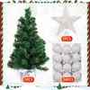 image:imageSumind 24 Mini Christmas Tree with LED Lights Red Ball RedWhite