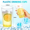 image:imageSumind 48 Pack 12 oz Tumblers Reusable Plastic Cup Clear Restaurant Cups48
