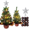 image:imageSumind 24 Mini Christmas Tree with LED Lights Red Ball RedCoffee Color