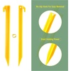 image:imageSumind 24 Pcs Plastic Tent Stakes 12 Inches Yellow Hook Pegs12 Inches