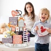 image:imageSumind 15 Pcs Mothers Day Tiered Tray Decor Happy Mothers Day Lavender Wood Signs Farmhouse Decorations Wooden Heart Bead Garland for Mothers Gift Tabletop Purple GreenFor Mom