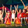 image:imageSumind 2 Pcs Halloween Inflatable Campfire Props Pumpkin Blow up DecorClassic