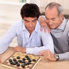image:imageSumind 24 Pcs Wooden Checkers Pieces 106 with Bag Black and Wood ColorBlack and Wood Color