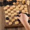 image:imageSumind 24 Pcs Wooden Checkers Pieces 106 with Bag Black and Wood ColorBlack and Wood Color