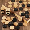 image:imageSumind 24 Pcs Wooden Checkers Pieces 106 with Bag Black and Wood ColorBlack and Wood Color