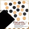 image:imageSumind 24 Pcs Wooden Checkers Pieces 106 with Bag Black and Wood ColorBlack and Wood Color