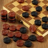 image:imageSumind 24 Pcs Wooden Checkers Pieces 106 with Bag Black and Wood ColorBrown and Black