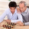 image:imageSumind 24 Pcs Wooden Checkers Pieces 106 with Bag Black and Wood ColorBrown and Black