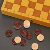 image:imageSumind 24 Pcs Wooden Checkers Pieces 106 with Bag Black and Wood ColorBrown and Wood Color