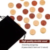 image:imageSumind 24 Pcs Wooden Checkers Pieces 106 with Bag Black and Wood ColorBrown and Wood Color