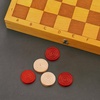 image:imageSumind 24 Pcs Wooden Checkers Pieces 106 with Bag Black and Wood ColorRed and Wood Color