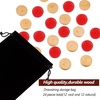 image:imageSumind 24 Pcs Wooden Checkers Pieces 106 with Bag Black and Wood ColorRed and Wood Color