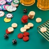 image:imageSumind 24 Pcs Wooden Checkers Pieces 106 with Bag Black and Wood ColorRed and Wood Color