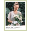image:imageSumind 4 Pairs Women Short Satin Gloves White Wedding Party Wrist Length Gown Opera GlovesSatin White Adult