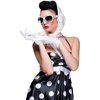 image:imageSumind 4 Pairs Women Short Satin Gloves White Wedding Party Wrist Length Gown Opera GlovesSatin White Adult