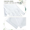 image:imageSumind 4 Pairs Women Short Satin Gloves White Wedding Party Wrist Length Gown Opera GlovesSatin White Adult
