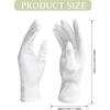 image:imageSumind 4 Pairs Women Short Satin Gloves White Wedding Party Wrist Length Gown Opera GlovesSatin White Adult