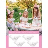 image:imageSumind 4 Pairs Women Short Satin Gloves White Wedding Party Wrist Length Gown Opera GlovesWhite Satin Kids