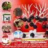 image:imageSumind 48 Pieces Christmas Mini Balls Ornaments 12 Inch Miniature Glitter Balls Xmas Tree Small Hanging Decorations Pendants for Holiday Party Wedding Home DIY Craft DecorClassic StyleBlackBlack