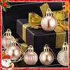 image:imageSumind 48 Pieces Christmas Mini Balls Ornaments 12 Inch Miniature Glitter Balls Xmas Tree Small Hanging Decorations Pendants for Holiday Party Wedding Home DIY Craft DecorClassic StyleBlackRose Gold
