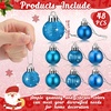 image:imageSumind 48 Pieces Christmas Mini Balls Ornaments 12 Inch Miniature Glitter Balls Xmas Tree Small Hanging Decorations Pendants for Holiday Party Wedding Home DIY Craft DecorClassic StyleBlackRoyal Blue