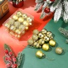 image:imageSumind 48 Pieces Christmas Mini Balls Ornaments 12 Inch Miniature Glitter Balls Xmas Tree Small Hanging Decorations Pendants for Holiday Party Wedding Home DIY Craft DecorClassic StyleBlackGold