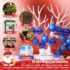 image:imageSumind 48 Pieces Christmas Mini Balls Ornaments 12 Inch Miniature Glitter Balls Xmas Tree Small Hanging Decorations Pendants for Holiday Party Wedding Home DIY Craft DecorClassic StyleBlackRoyal Blue