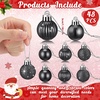 image:imageSumind 48 Pieces Christmas Mini Balls Ornaments 12 Inch Miniature Glitter Balls Xmas Tree Small Hanging Decorations Pendants for Holiday Party Wedding Home DIY Craft DecorClassic StyleBlackBlack