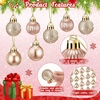 image:imageSumind 48 Pieces Christmas Mini Balls Ornaments 12 Inch Miniature Glitter Balls Xmas Tree Small Hanging Decorations Pendants for Holiday Party Wedding Home DIY Craft DecorClassic StyleBlackRose Gold
